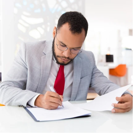 Professional signing governance paperwork